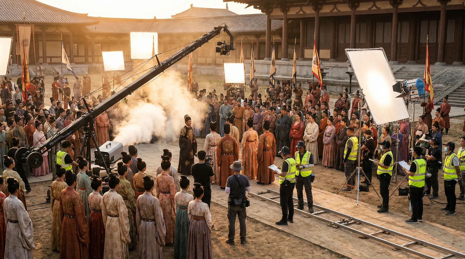 国产古装大片拍摄现场幕后花絮